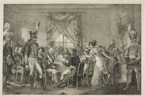 Napoleon v paláci velkovévody ve Florencii, deska třináct z Politického a vojenského života Napoleona