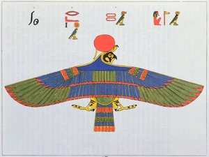 Bůh Horus zastoupený v podobě krahujece, 1823