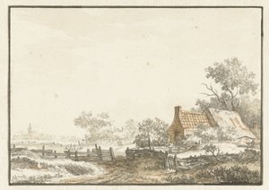 Krajina s farmou od Jean François Delcourt