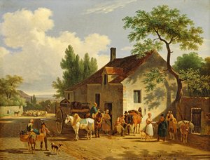 Pohled na vesnici, 1839 od Jean Francois Demay