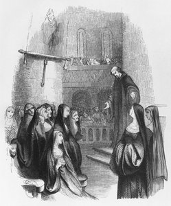 Abelard káže v Paraclete, ilustrace z 