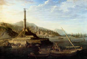 Napoleonská válka: Vstup do genů francouzské armády, které velel generál Miollis 24. června 1800. Obraz Jean Francois Hue (1751-1823)