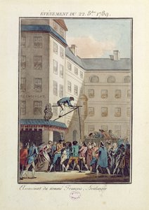Události 22. října 1789: Oběšení muže jménem Francois, pekař od Jean Francois Janinet