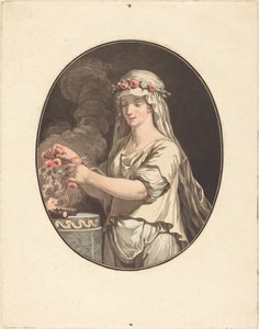 Mladá vestálka. od Jean Francois Janinet