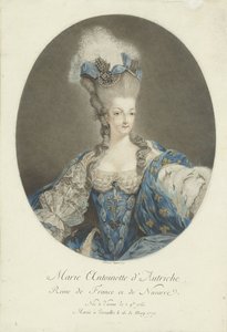 Portrét Marie Antoinetty Marie Antoinetta Rakouská, královna Francie a Navarry (titul na předmětu) od Jean Francois Janinet