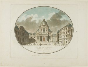 Pohled na Sorbonnu od Jean-Francois Janinet