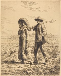 Odjezd do práce od Jean Francois Millet