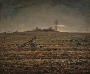 Planina Chailly s branami a pluhem od Jean Francois Millet