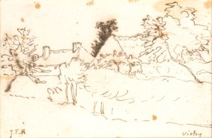 Farma mezi stromy, Vichy (Allier) od Jean Francois Millet