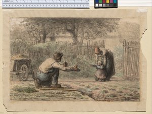 První kroky, cca 1858-66 od Jean Francois Millet