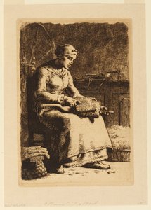 La Cardeuse (Čekač vlny) od Jean Francois Millet