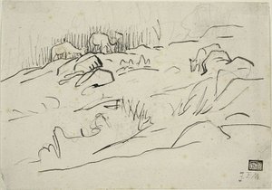 Krajina s dobytkem od Jean-Francois Millet