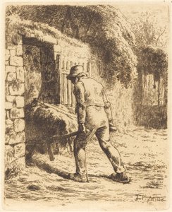Muž s kolečkem (rolník vracející se z hnoje) od Jean-Francois Millet