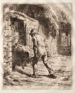 Sedlák s trakařem od Jean-Francois Millet