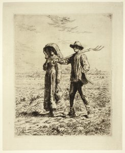 Rolníci jdou do práce od Jean Francois Millet