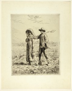 Rolníci jdou do práce od Jean Francois Millet