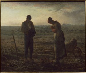 The Angelus - olej na plátně od Jean Francois Millet