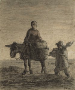 Odjezd do práce, 1857 od Jean Francois Millet
