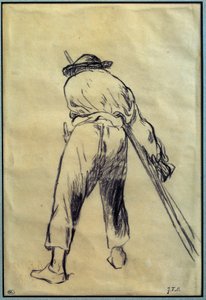 Reaper Příprava kresby Jean Francois Millet (1814-1875) Paříž 19. století, Muzeum Louvre od Jean Francois Millet