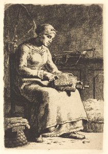 Myčka vlny (La cardeuse) od Jean Francois Millet