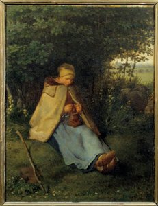 Pletený obraz od Jeana Francoise Milleta (1814-1875) 1858 Ne. 0,39x0,29 m Paříž, musee d