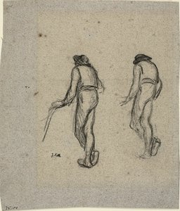 Dvě skici rolníka při pohledu zezadu od Jean-Francois Millet