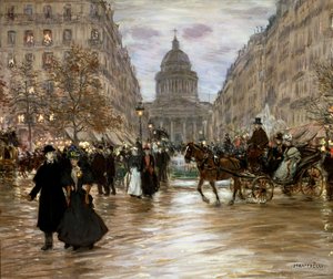 Boulevard Saint-Michel, konec 19. nebo začátek 20. století.