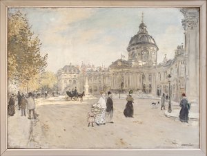 Institut de France v Paříži kolem roku 1898, Malba Jeana Francoise Raffaelliho (1850-1924). Fotografie, KIM Youngtae, Paříž, Musee Carnavalet. od Jean Francois Raffaelli