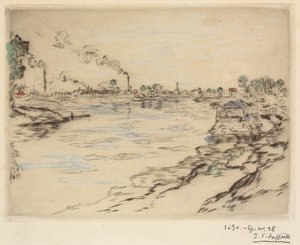 Seina v Asnières od Jean Francois Raffaelli