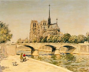 Notre Dame a Seina od Jean Francois Raffaelli
