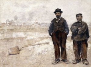 Dva dělníci, od Jean Francois Raffaelli
