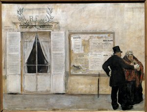 Pozvánky čekající na svatbu Obraz Jean francois Raffaelli (1850-1924), před 1884, ne. 0,525x0,685 m, Paříž, Musee d