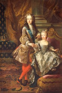Portrét Ludvíka XV. Francie (Versailles 1710-1774) s Marianou Victorií Španělskou, Infanta Španělska (Madrid