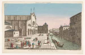 Pohled na kostel Santi Giovanni e Paolo v Benátkách St. Jean et St. Paul a Venise (titul na předmětu)