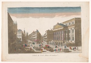 Pohled na Mansion House v Londýně l´Hôtel du Lord = Maire de Londre (název na předmětu) od Jean François Daumont