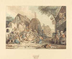 Oběd kombajnů od Jean François Janinet after Pierre Alexandre Wille