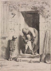 Mütterliche Fürsorge von Jean-Francois Millet