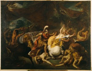 Bitva Lapitheů a Kentaurů od Jean François de Troy