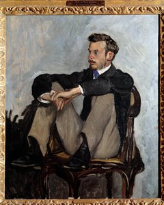 Portrét malíře Pierra Auguste Renoira (1841-1919) Obraz Jean Frederic Bazille (1841-1870) 1867. Rozměr 0,62 x 0,51 m Paříž, musee d