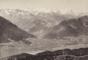 Pohled z Rigi Kulm (č/b foto) od Jean Gaberell