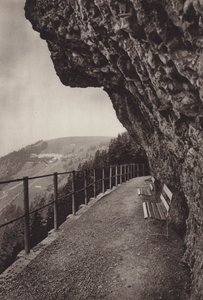Pohled na Rigi Kaltbad (černobílá fotografie) od Jean Gaberell