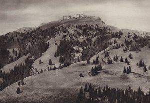 Hotely Rigi Kulm (černobílá fotografie) od Jean Gaberell