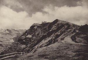 Rigi Kulm, hotel na vrcholu (černobílá fotografie) od Jean Gaberell