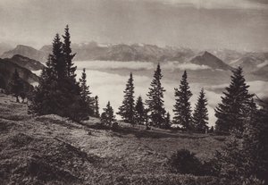 Procházka poblíž Staffel (černobílá fotografie) od Jean Gaberell