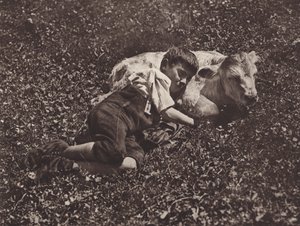 Švýcarsko: Siesta (černobílá fotografie) od Jean Gaberell