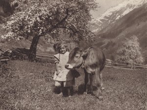 Švýcarsko: Mladší generace (černobílá fotografie) od Jean Gaberell