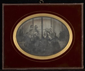 Skupinový portrét osmi členů kruhu Eynarda-Lullina od Jean Gabriel Eynard