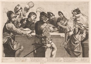 Věštkyně od Jean Ganière after Valentin de Boullogne