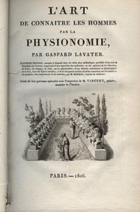 Fyziognomie - Fyziognomie - Frontispis "Umění poznávat muže prostřednictvím fyziognomie"" od Johanna Gaspara Lavatera (1741-1801) - 1806 od Jean Gaspard Lavater