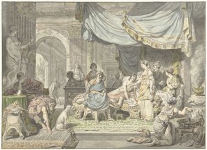Antiochus se snaží utajit lásku ke své matce Stratonice od Jean Grandjean
